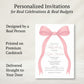 Pink Bow Baby Shower Invitation