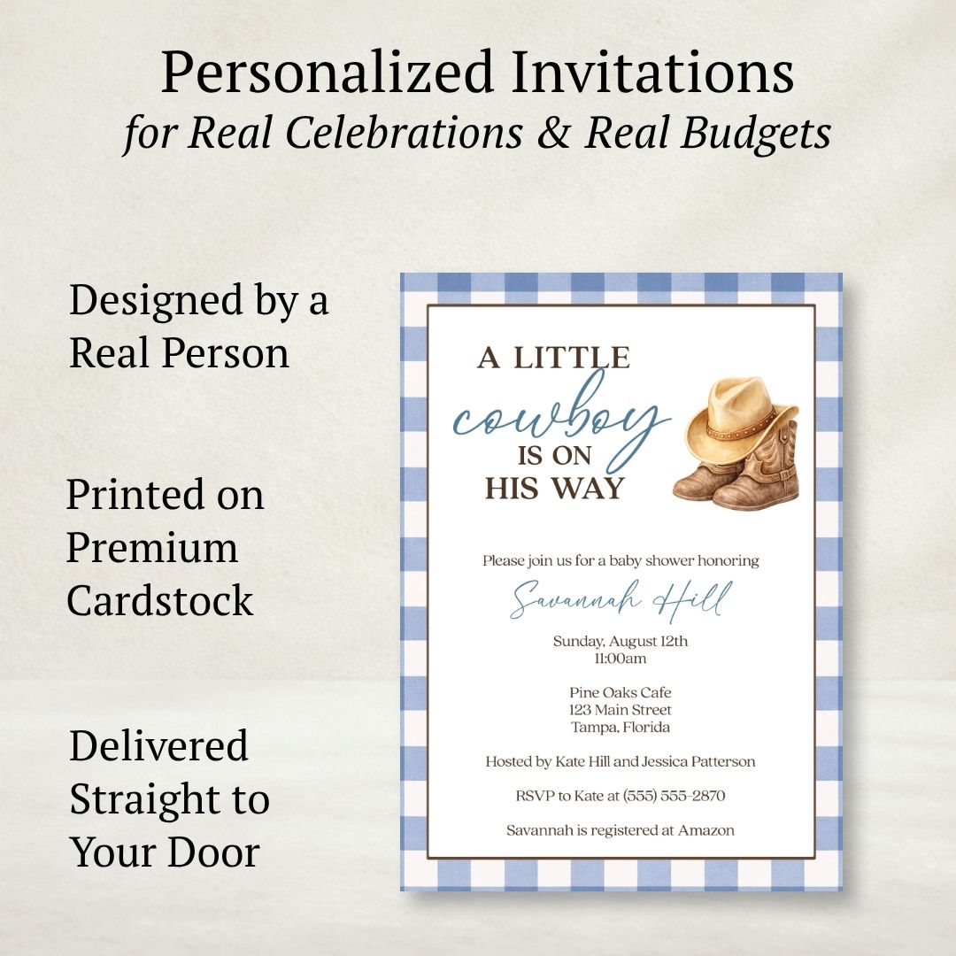 Cowboy Baby Shower Invitation