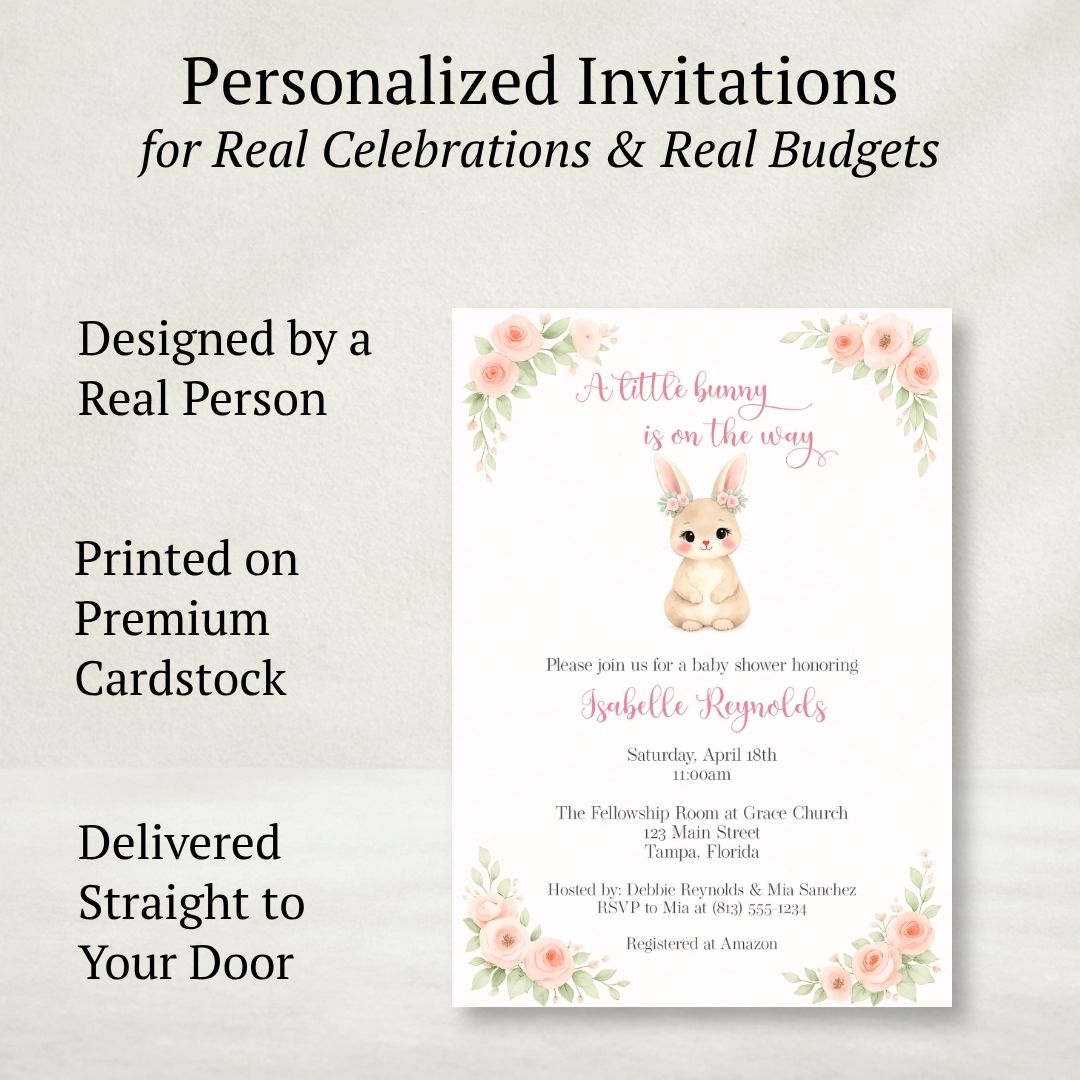 Bunny Baby Shower Invitation