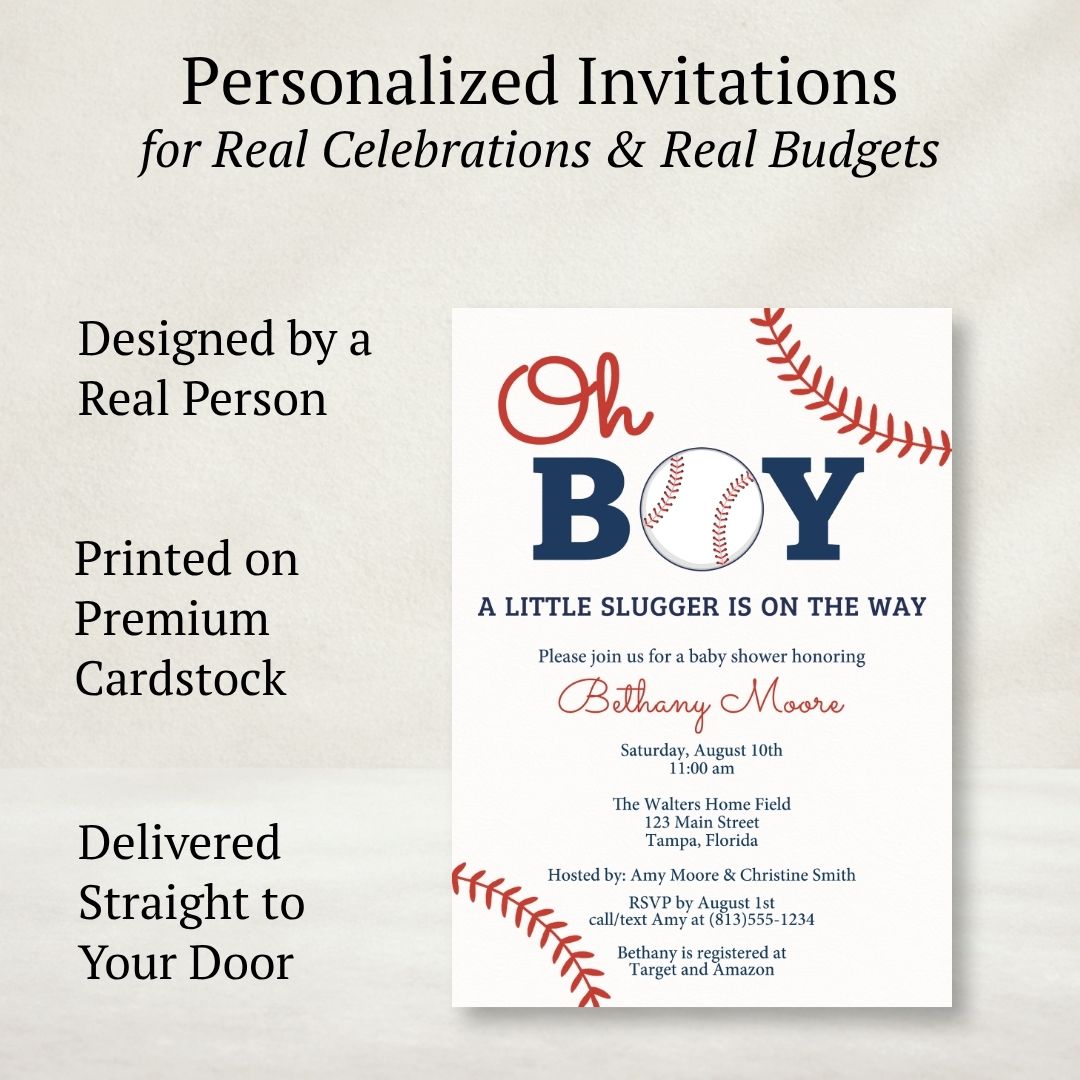 Baseball Baby Shower Invitation
