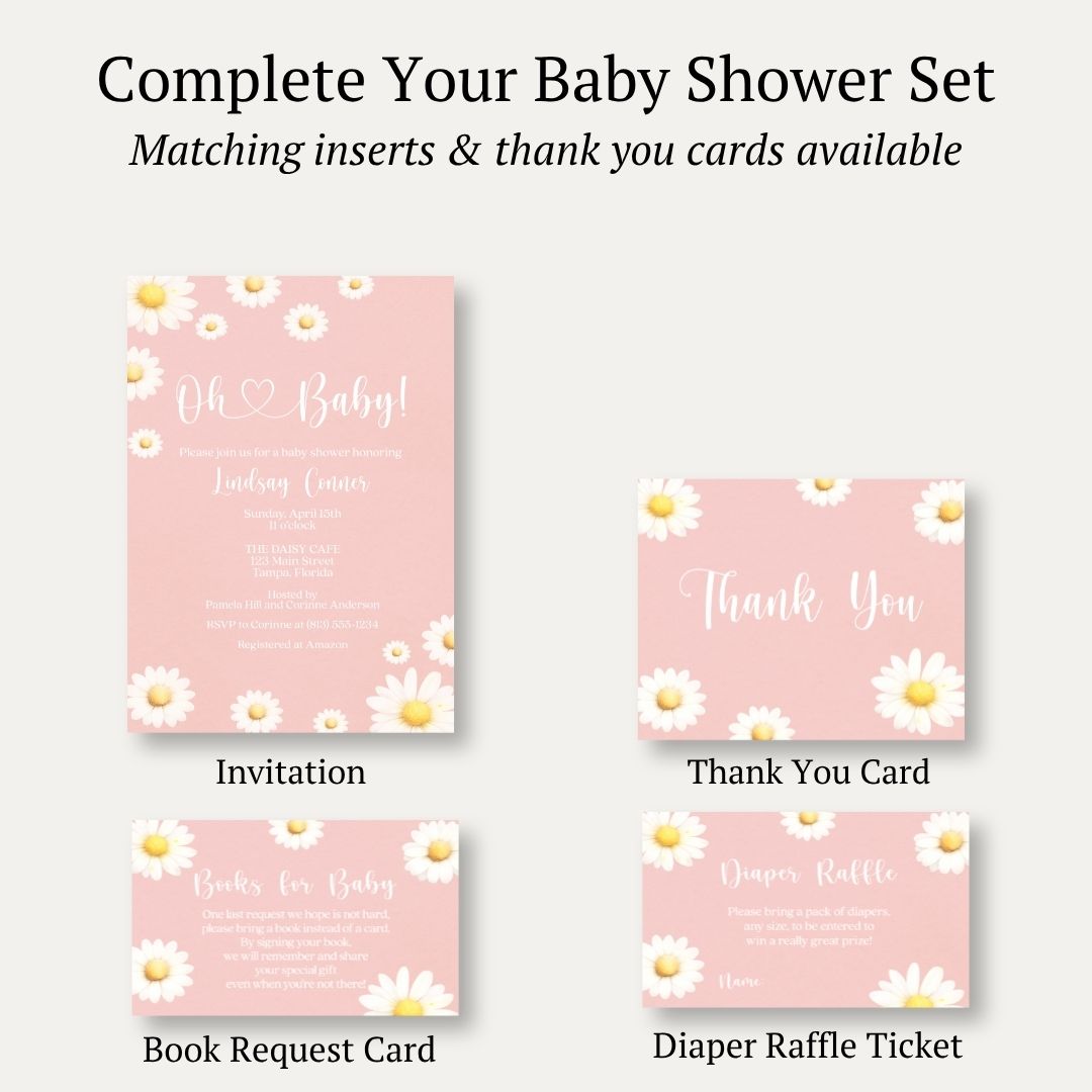 Daisy Baby Shower Invitation