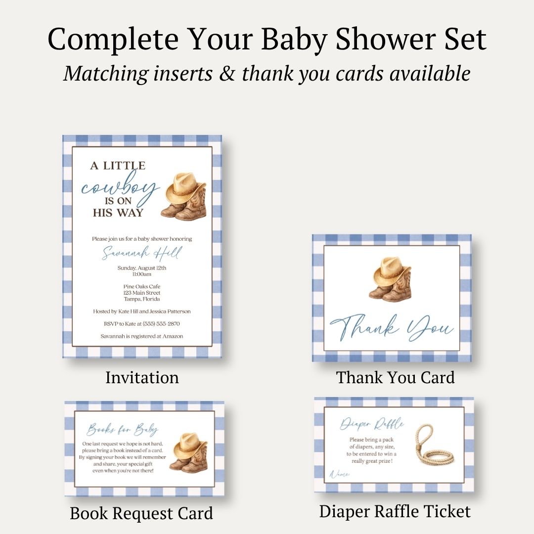 Cowboy Baby Shower Invitation
