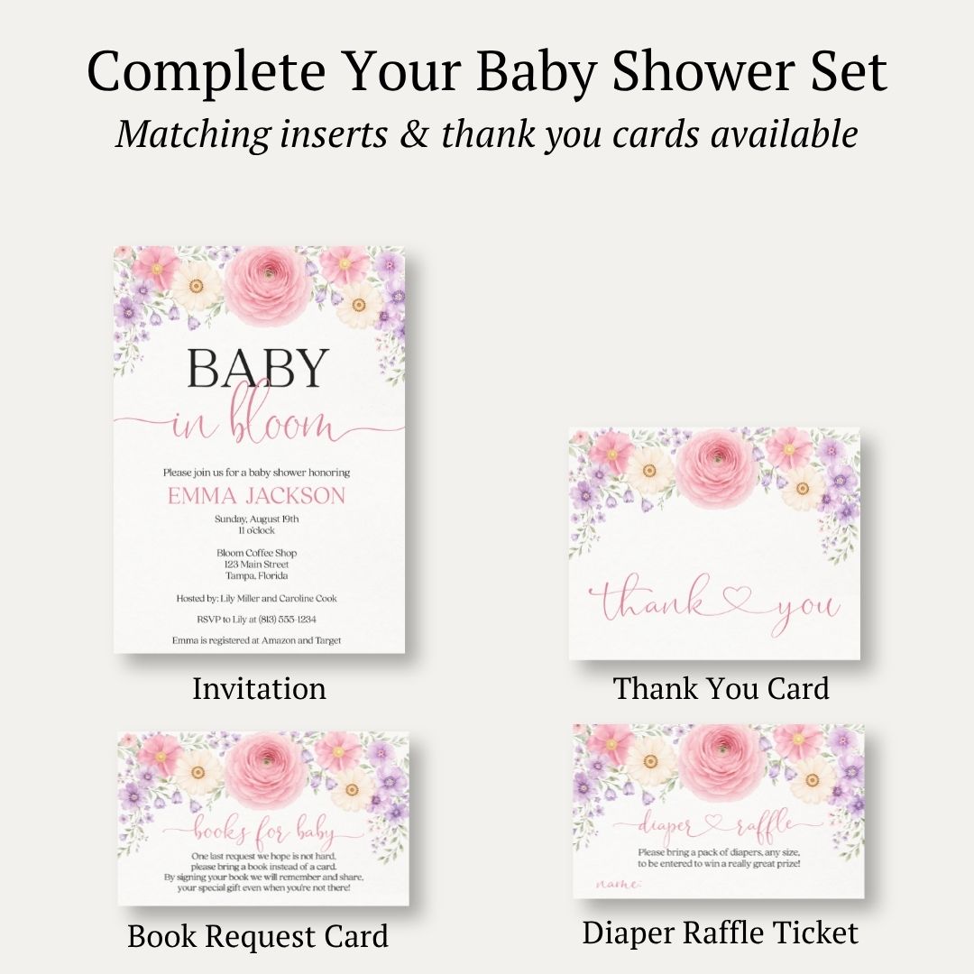 Baby in Bloom Invitation