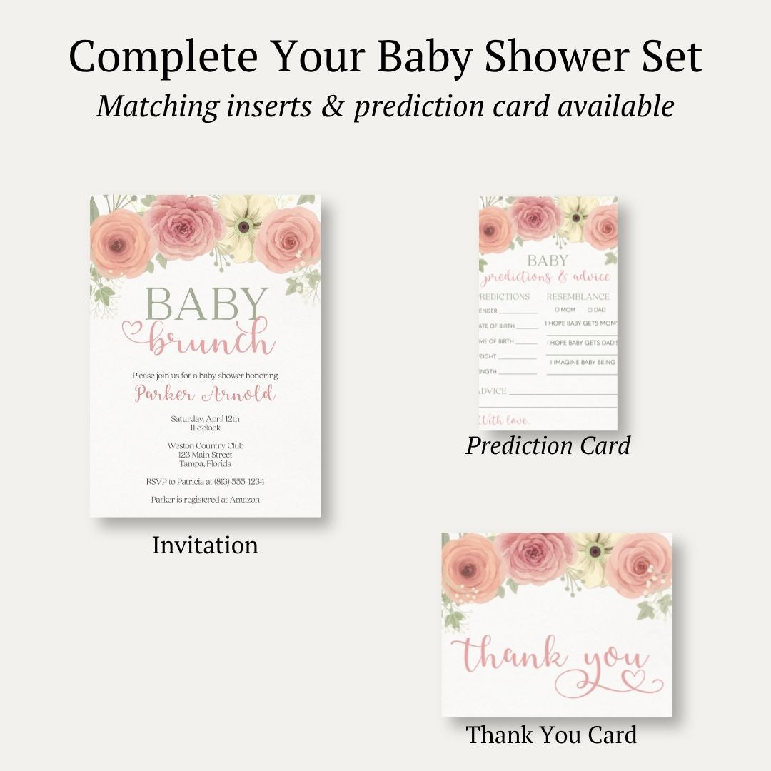 Baby Brunch Baby Shower Invitation