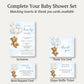 Bearly Wait Blue Baby Shower Invitation