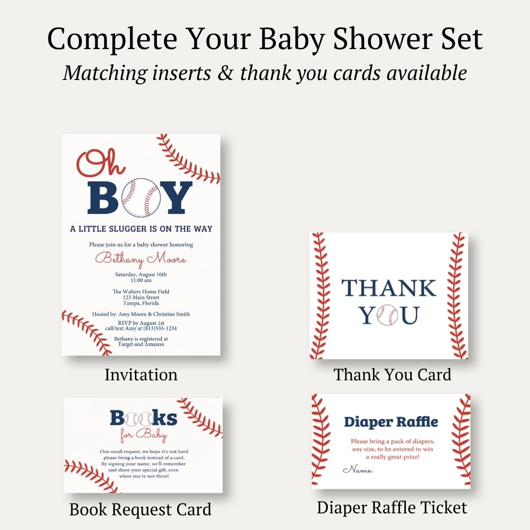 Baseball Baby Shower Invitation