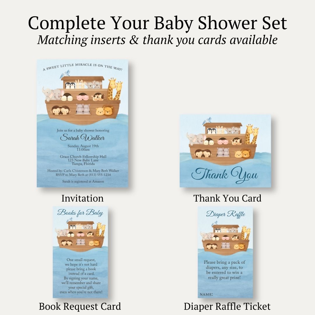 Noah's Ark Baby Shower Invitation