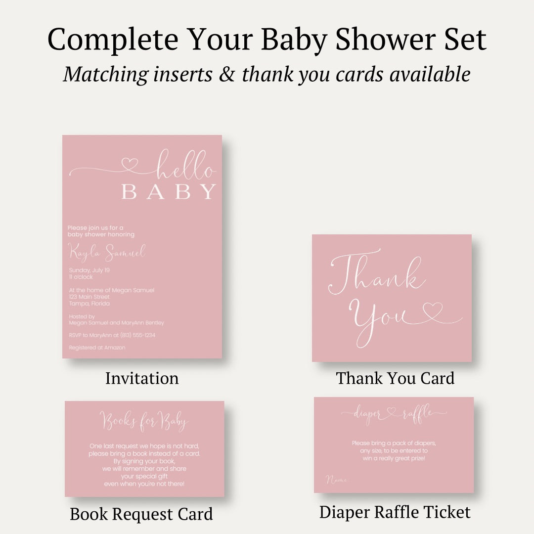 Hello Baby Baby Shower Invitation