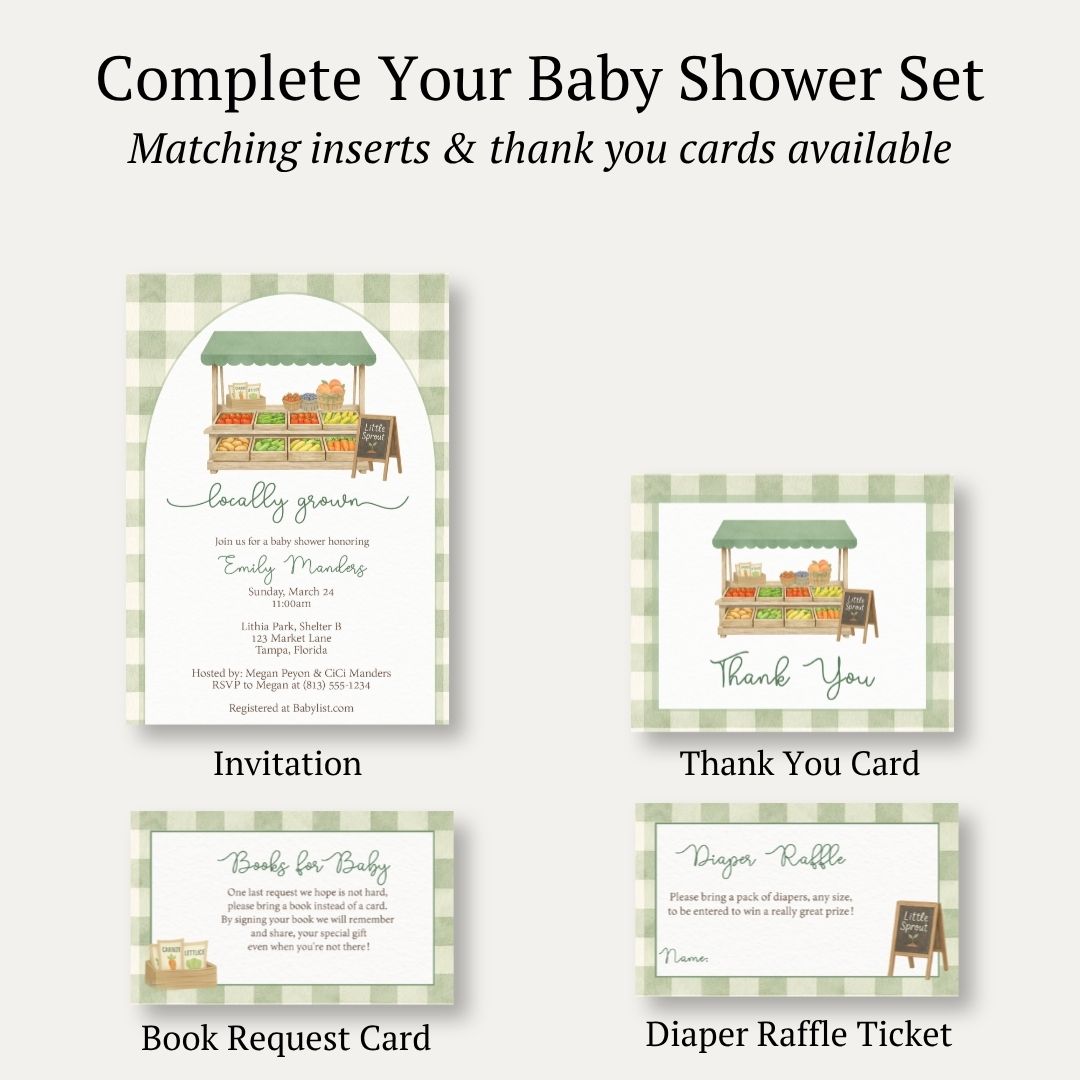 Locally Grown Baby Shower Invitation