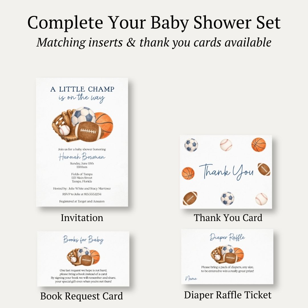Little Champ Baby Shower Invitation
