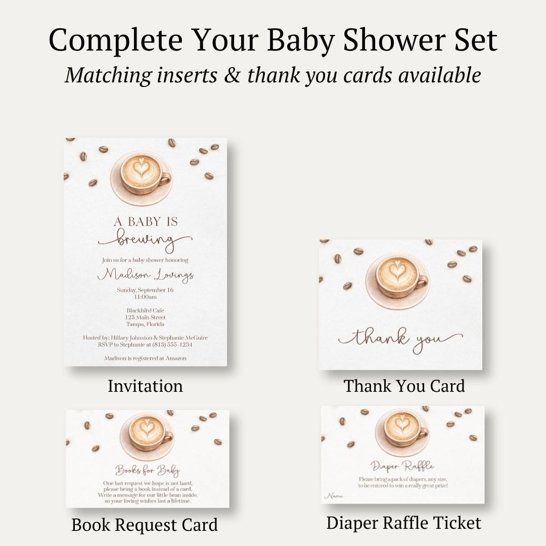 A Baby Is Brewing Shower Invitation