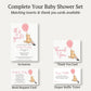 Winnie the Pooh Pink Balloon Baby Shower Invitation