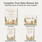 Woodland Animals Baby Shower Invitation