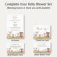 Boho Woodland Baby Shower Invitation