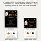 Little Boo Baby Shower Invitation (Black Collection)