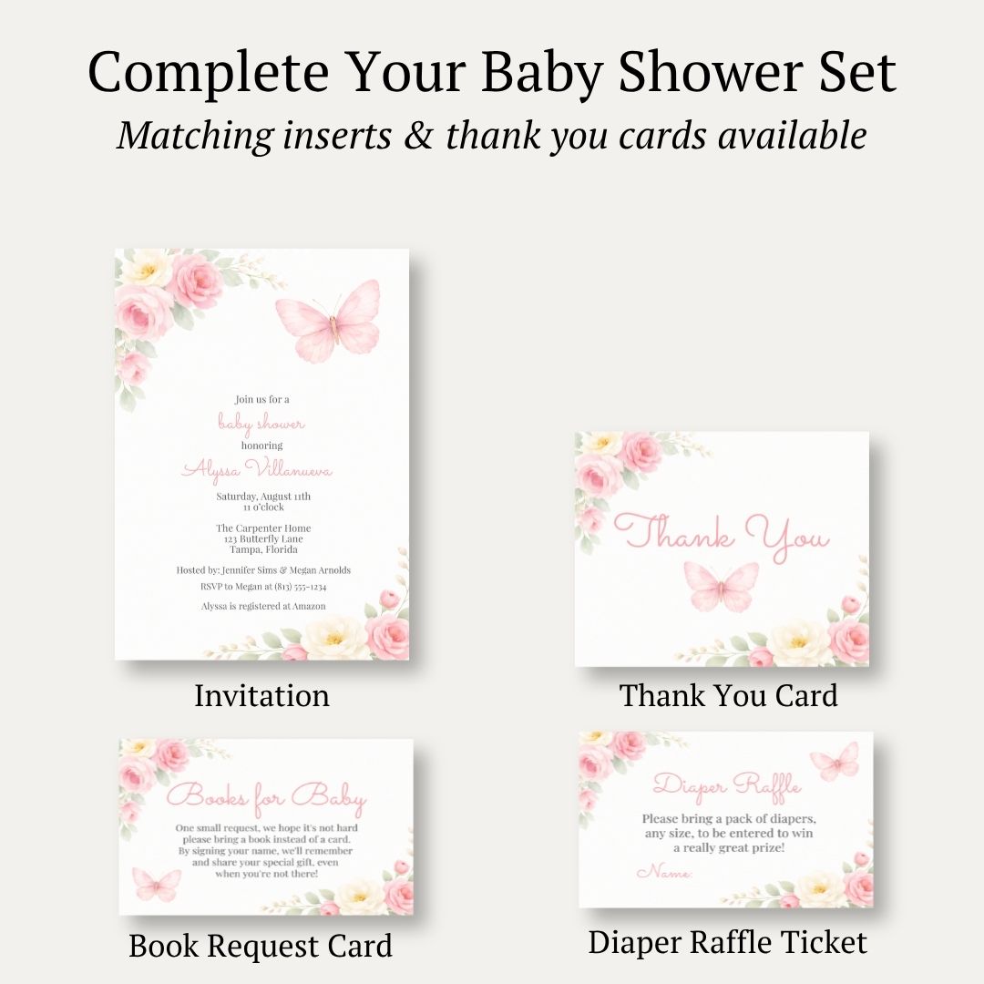 Butterfly Baby Shower Invitation