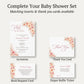Autumn Baby in Bloom Baby Shower Invitation