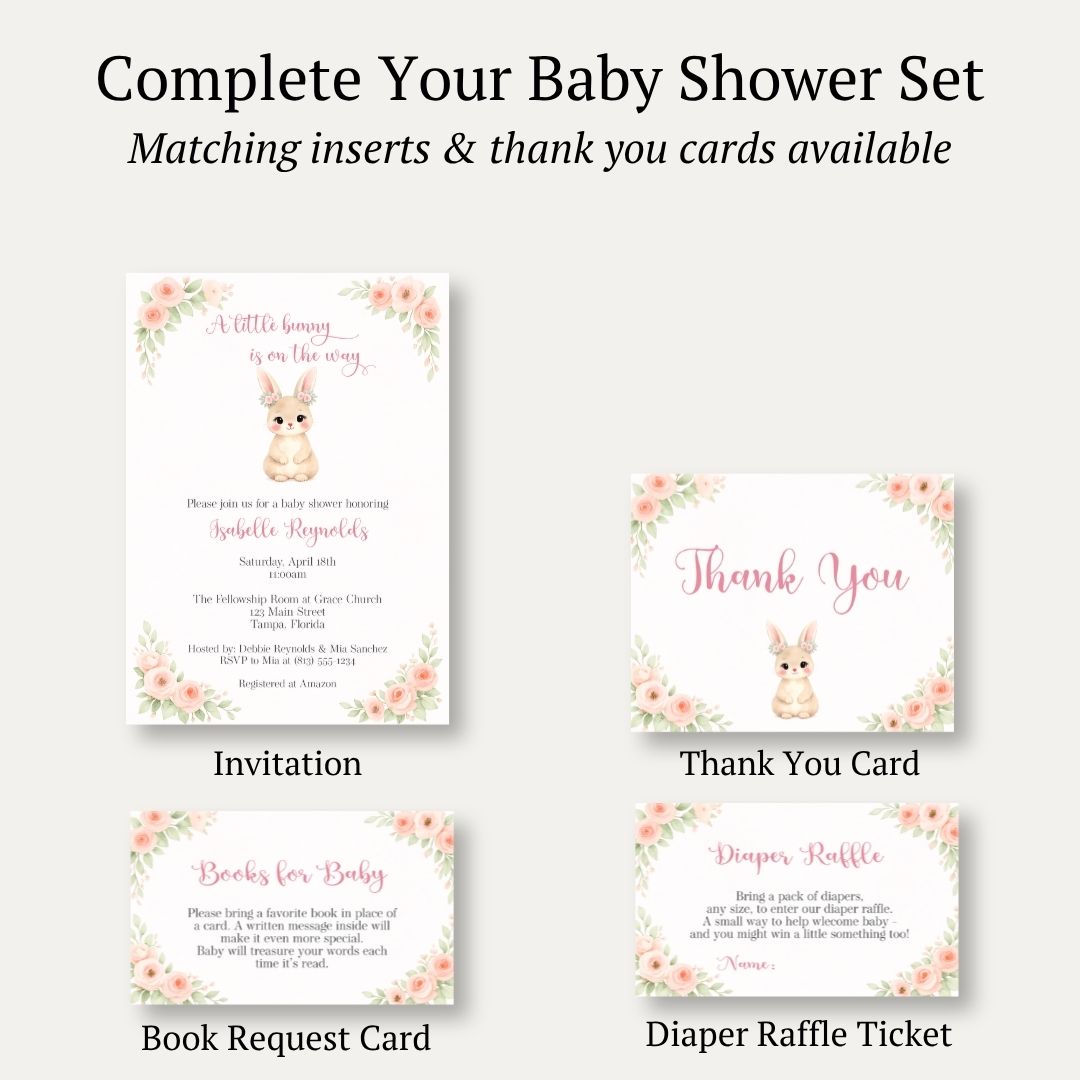 Bunny Baby Shower Invitation