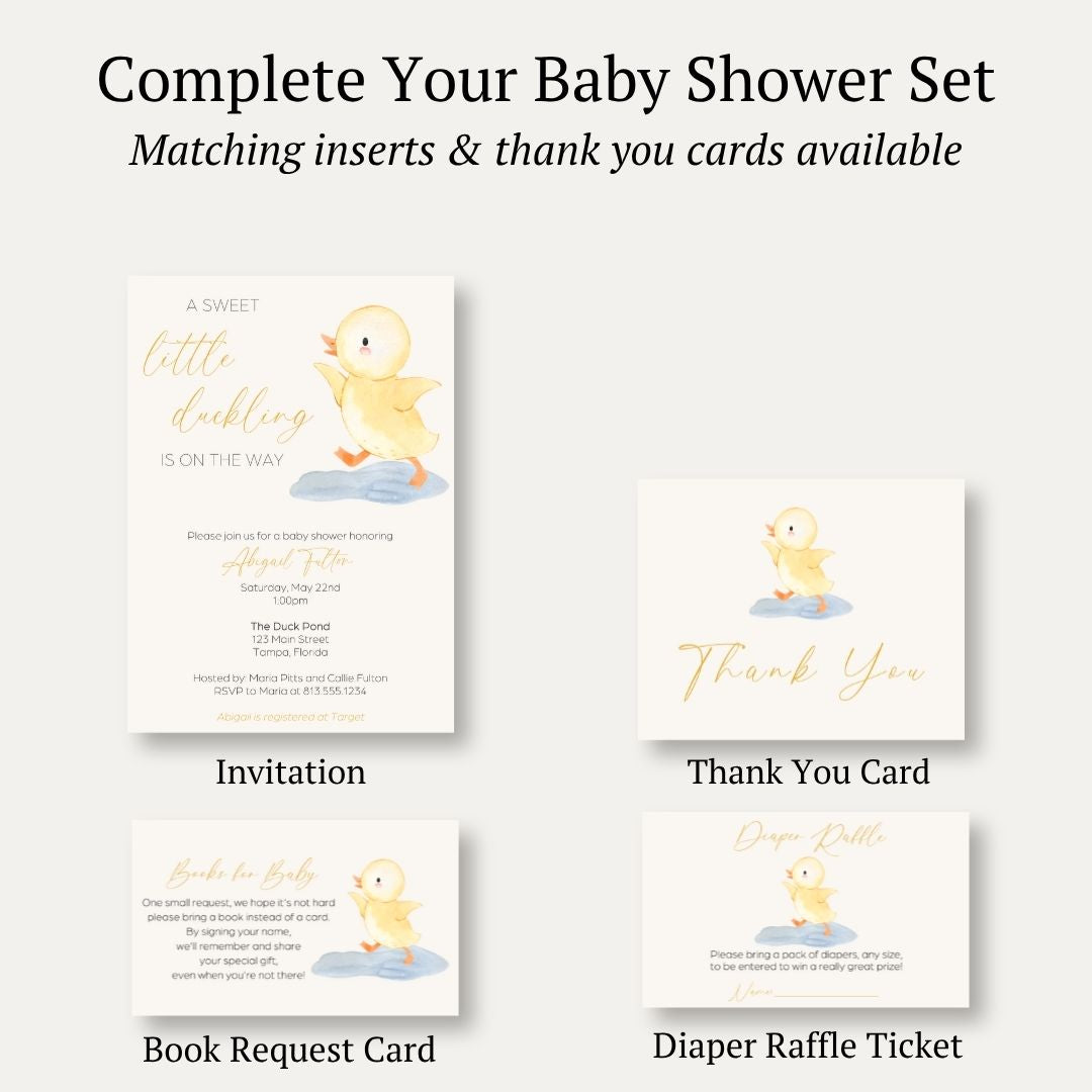 Little Duckling Baby Shower Invitation
