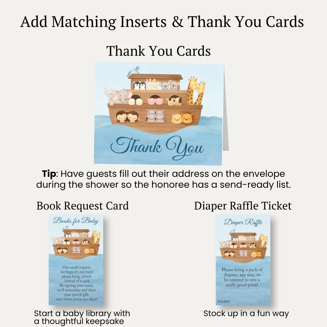Noah's Ark Baby Shower Invitation