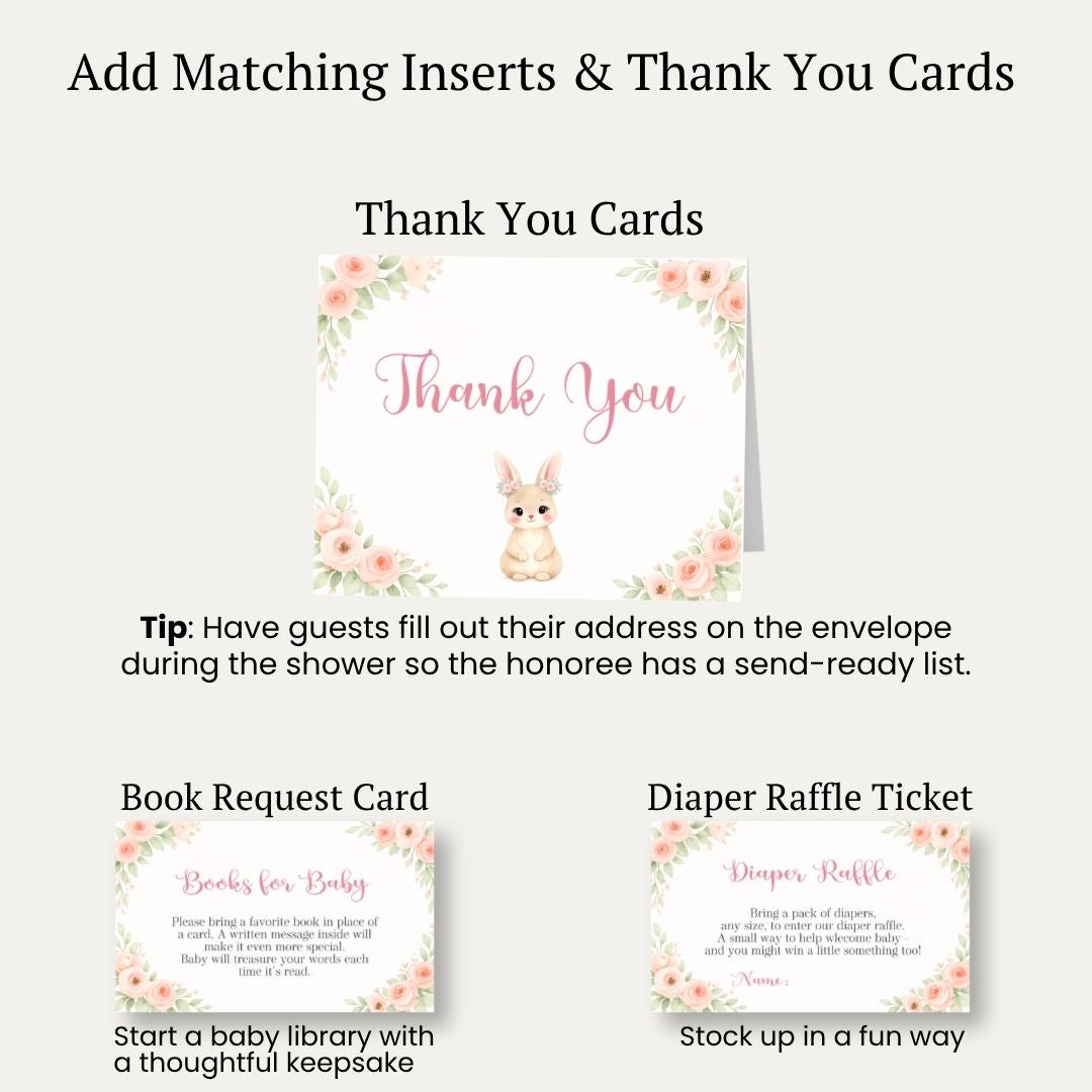 Bunny Baby Shower Invitation