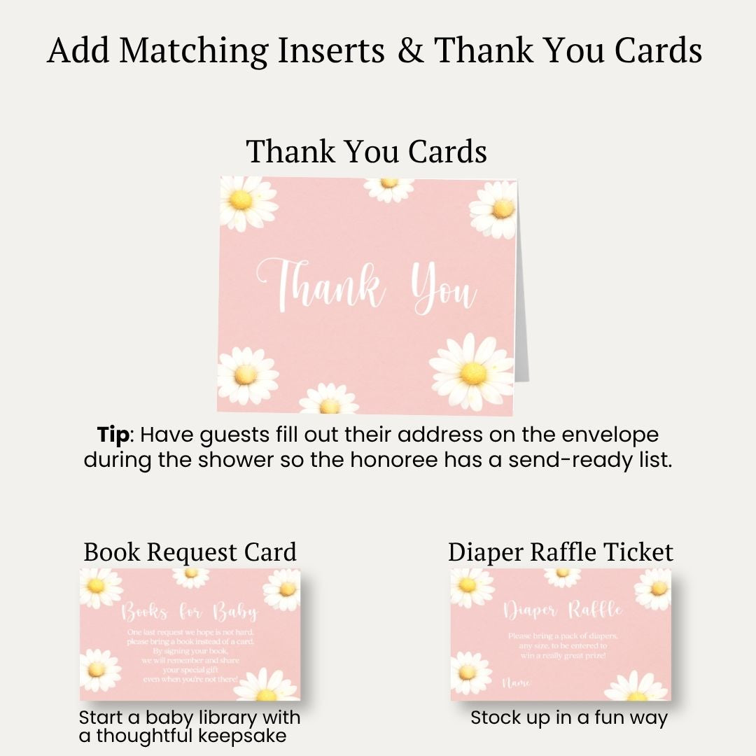 Daisy Baby Shower Invitation