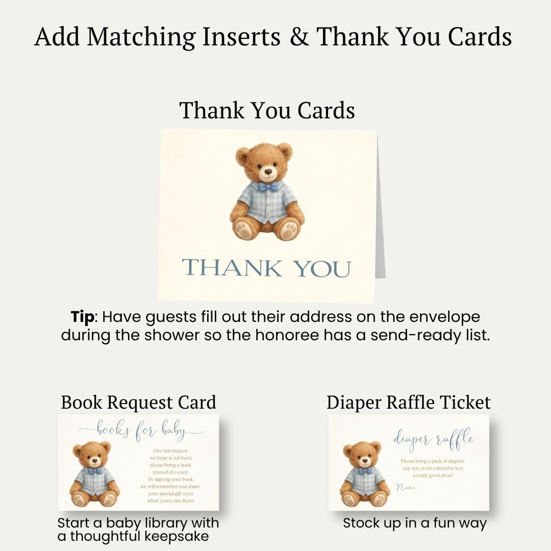 A Little Gentleman Baby Shower Invitation