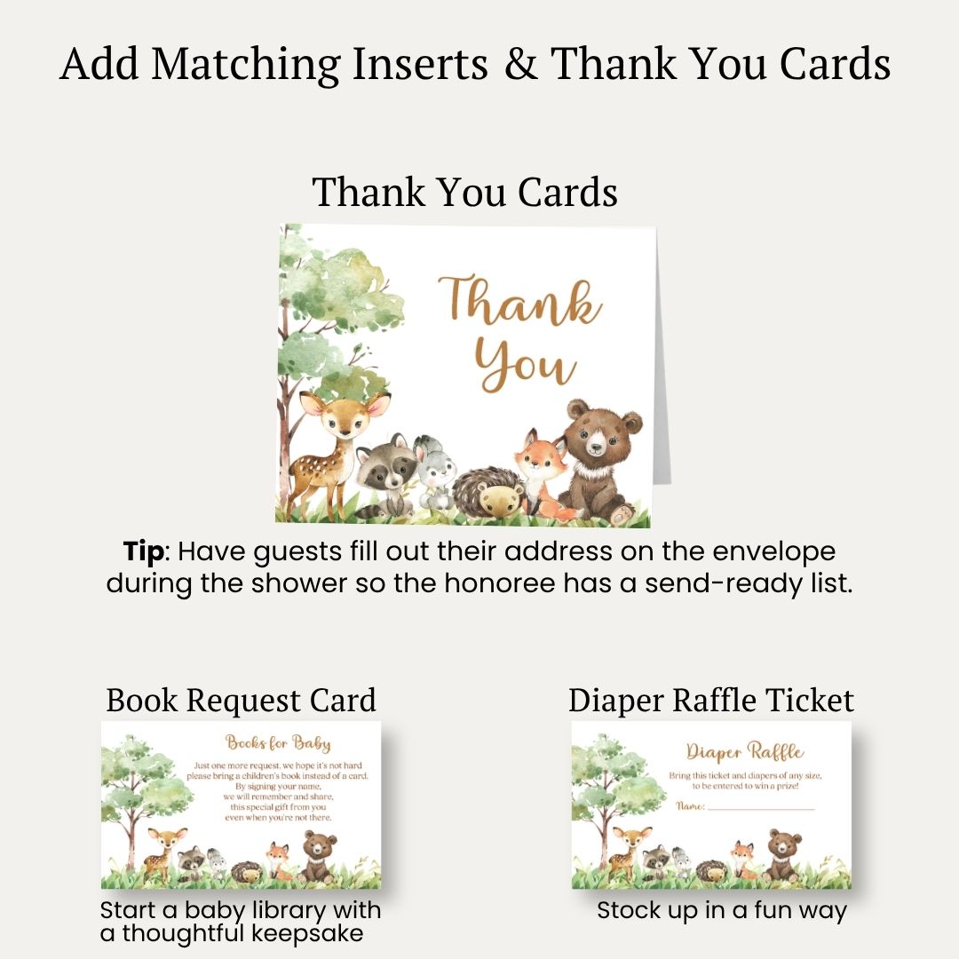Forest Friends Baby Shower Invitation