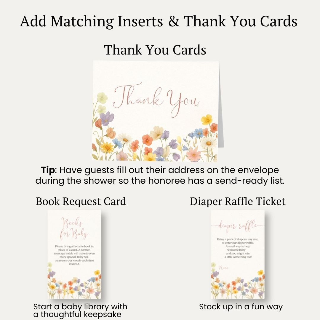 Wildflower Baby Shower Invitation
