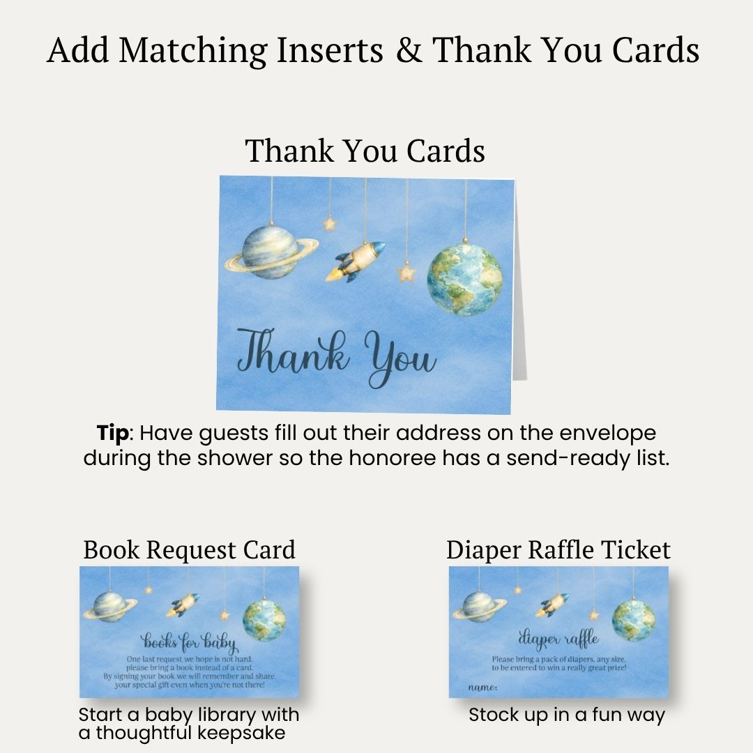 Space Baby Shower Invitation