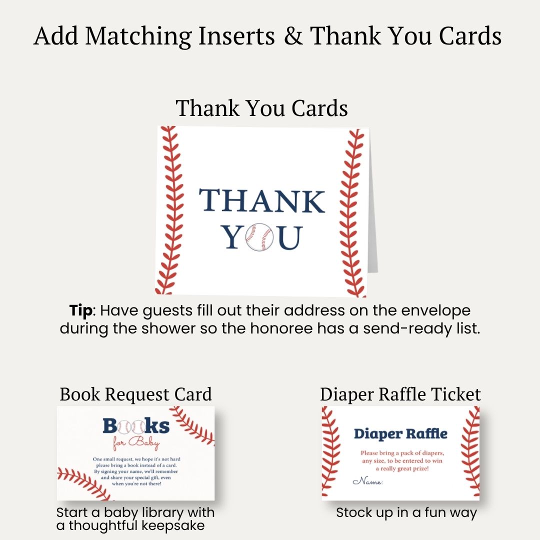 Baseball Baby Shower Invitation