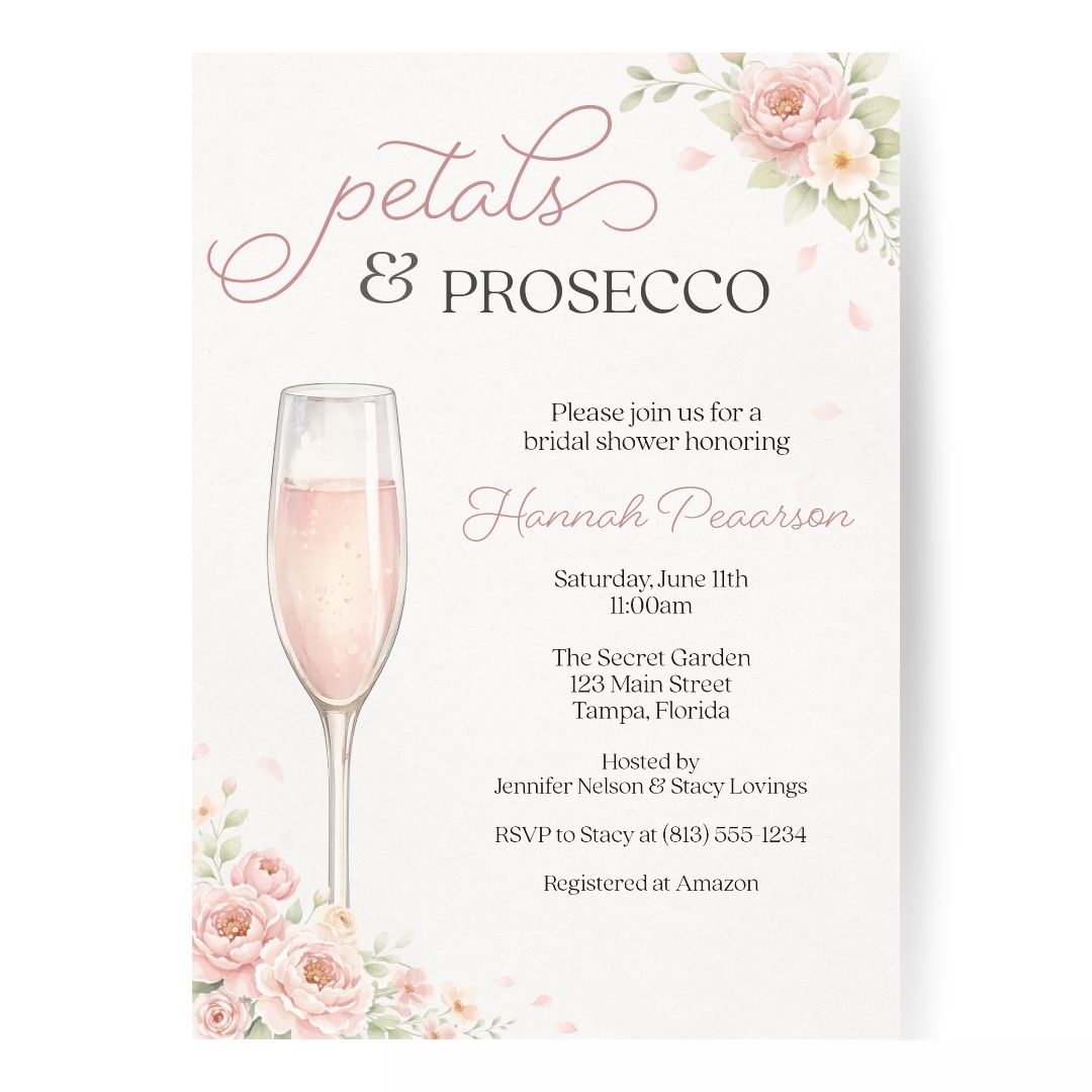 petals and prosecco bridal shower dress Petals & Prosecco Bridal Shower Sign · Acrylic, Mirror & More main image 1