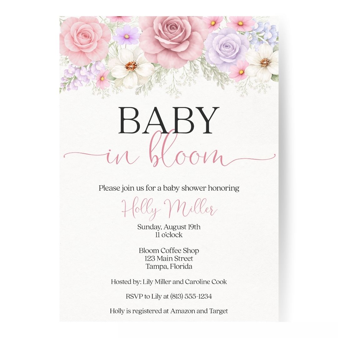 Baby in Bloom Invitation