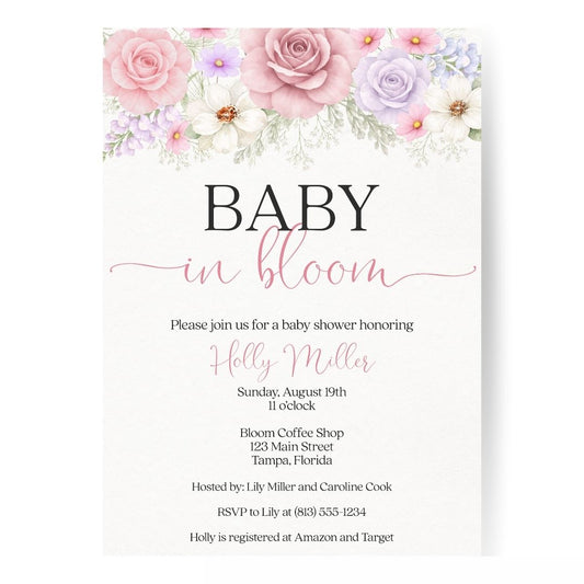 Baby in Bloom Invitation