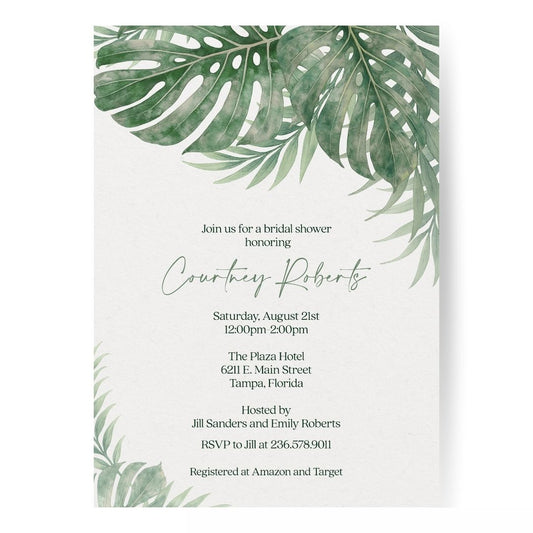 Tropical Bridal Shower Invitation
