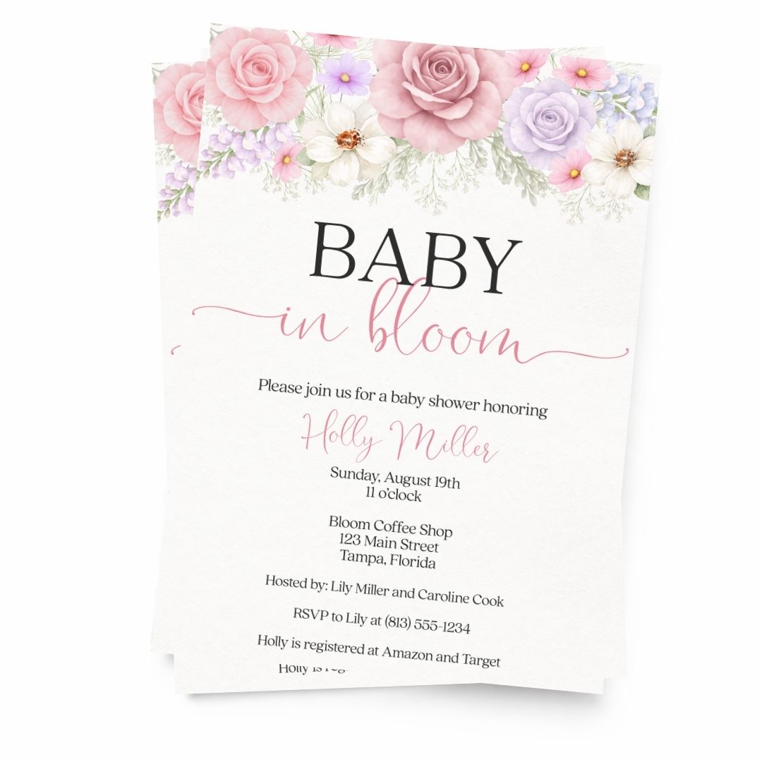 Baby in Bloom Invitation