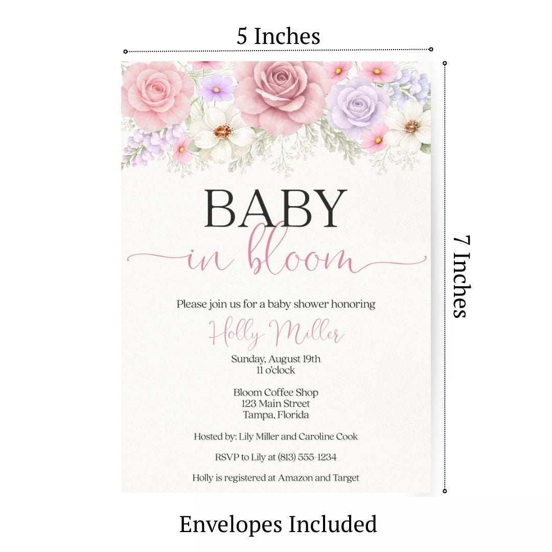 Baby in Bloom Invitation