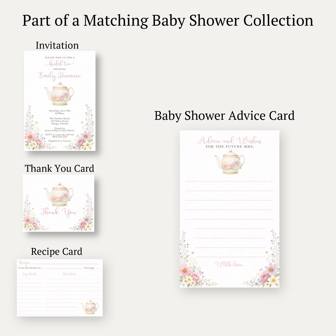 Garden Tea Party Advice Card