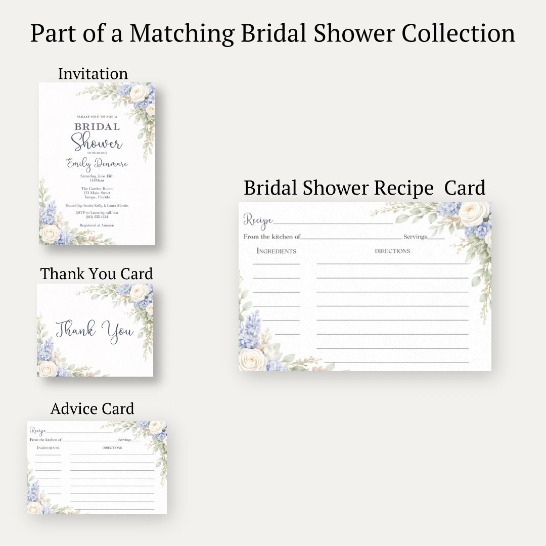 Sage & Blue Bloom Recipe Card