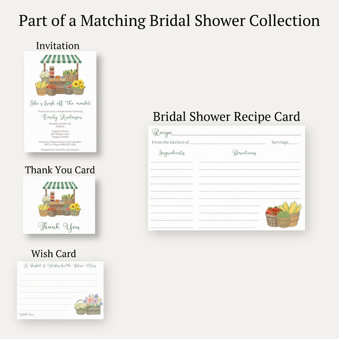 She's Fresh off the Market Recipe Card