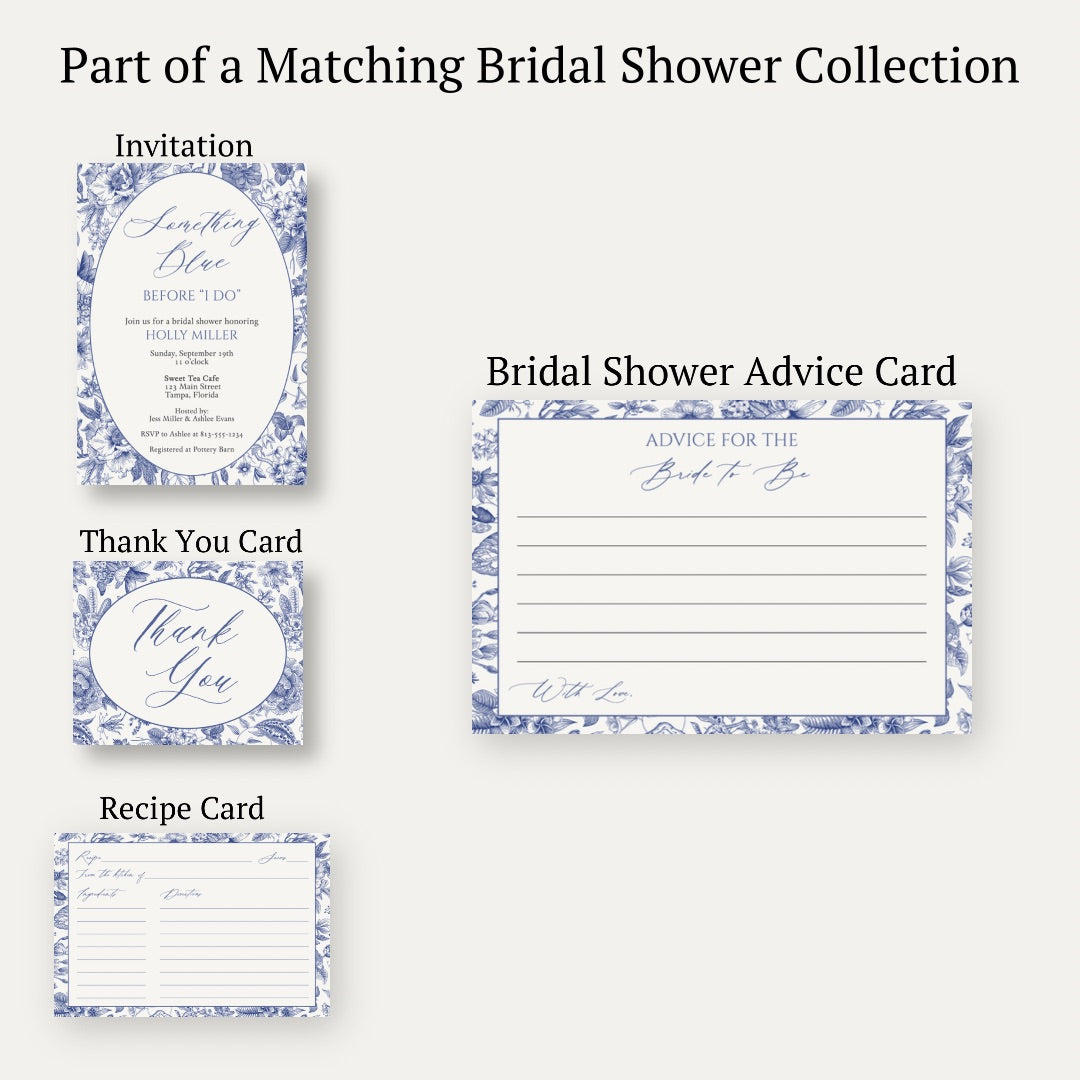 Something Blue Advice Card