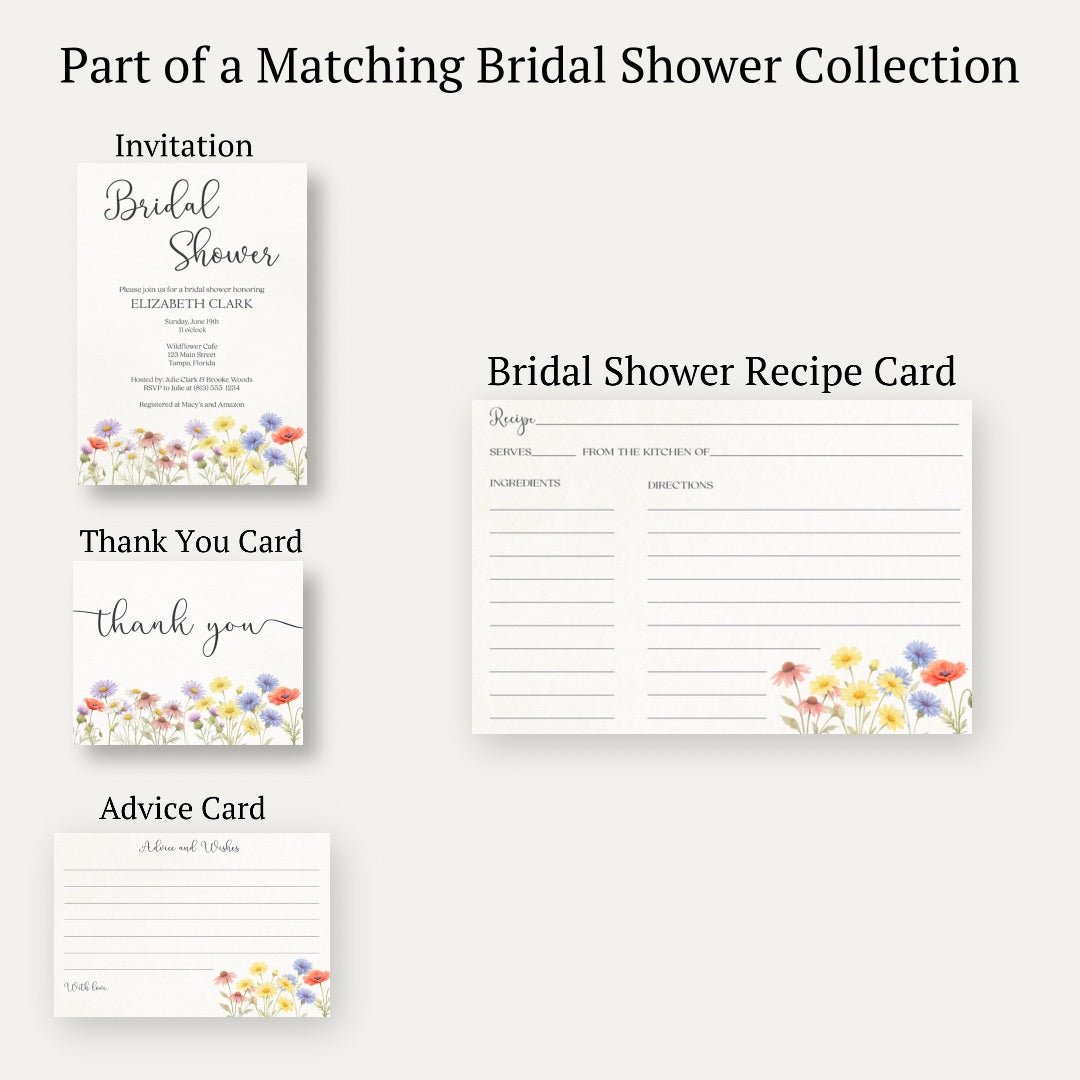 Wildflower Recipe Card