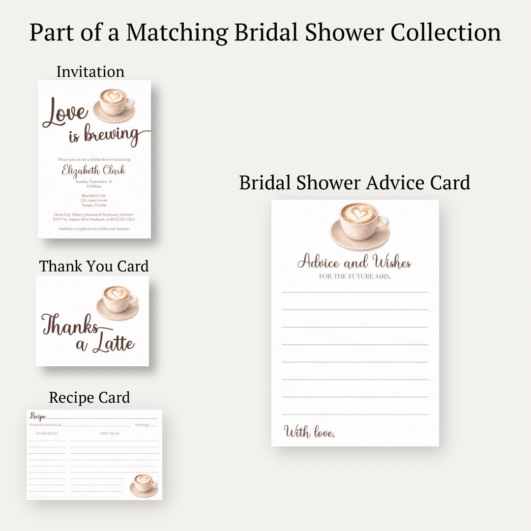 Love is Brewing Advice Card
