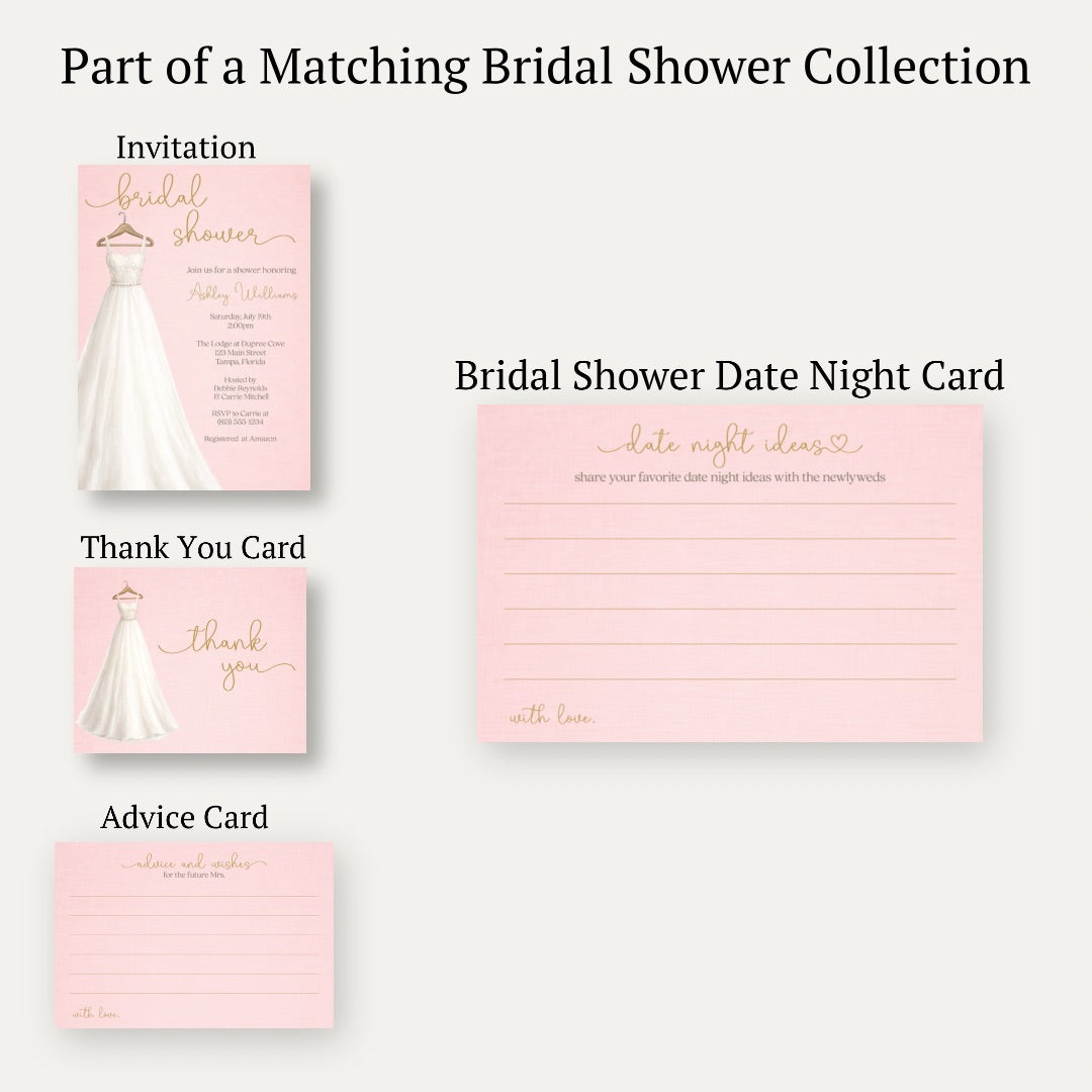 Bridal Gown Date Night Card