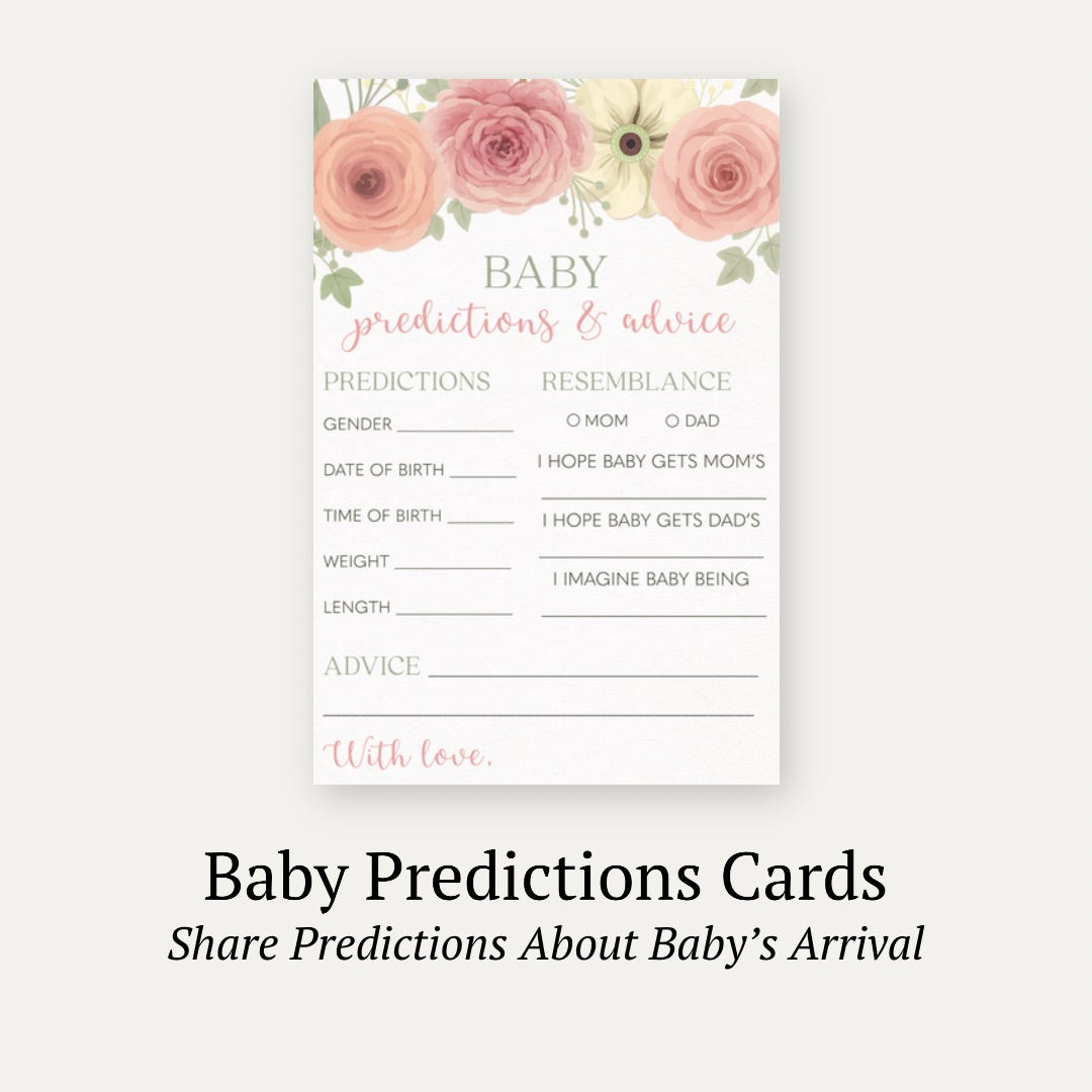 Baby Brunch Predictions and Advice Card