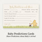 Winnie the Pooh Classic Baby Shower Predictions and Advice Card