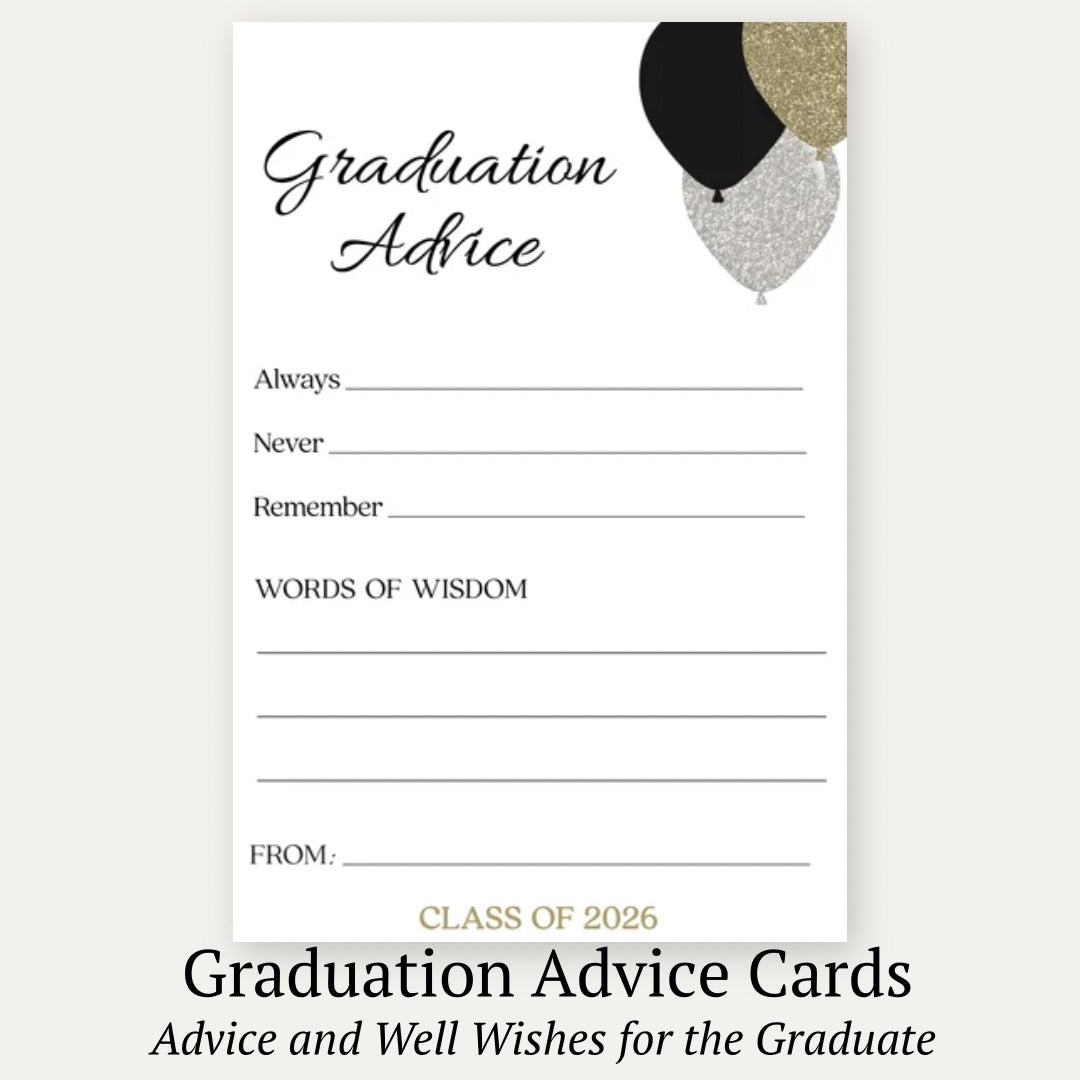 Balloon Graduation Advice Card