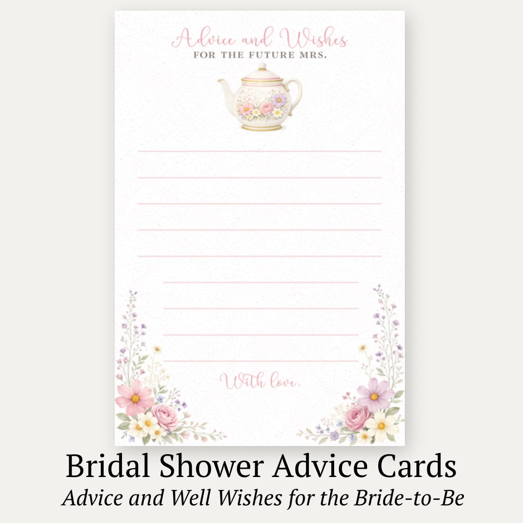 Garden Tea Party Advice Card