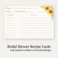 Sunflower Recipe Card