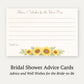 Sunflower Advice Card